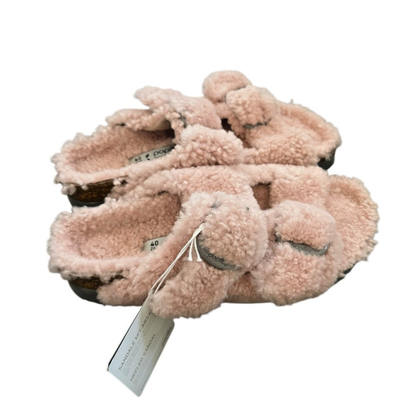 Birkenstock Papillio Sandals Teddy Pink Arizona Big Buckle Shearling EU 40/US 9 - Picture 3 of 9